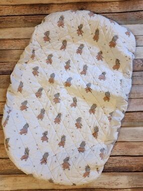 Crate and Barrel Baby Quilted Princess Hippopotamus Print Changing Cover